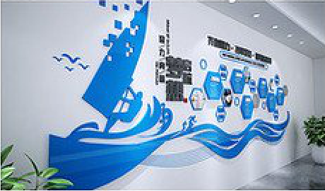 永善海浪主题文化墙如何设计？